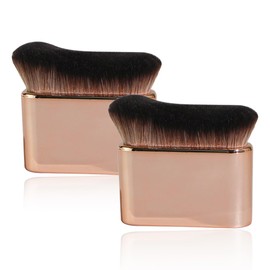 2 Stück Selbstbräunungs Pinsel, Selbstbräuner Pinsel, Kabuki Pinsel, Für Gesicht Und Körper Make Up Pinsel, Roségold