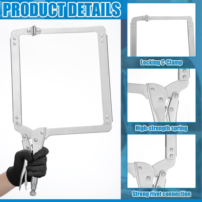 Yexiya 18 Inch Locking C Clamp Large Opening Jaws Locking