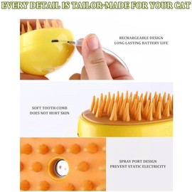 Pet Steam Brush 3-in-1 Pet Grooming & Massage Steam Brush - The Ultimate Fur Management Tool for Home Cat Steam Brush Dog Steam Brush Cat Steaming Brush Dog Steaming Brush (Green)