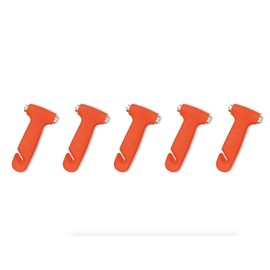 Emergency Auto Escape - Window Hammer & Seat Belt Cutter Tool - Free Yourself & Loved Ones from A Burning Or Sinking Car (Orange Premium, 5)