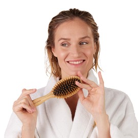Margot Schmitt Pneumassage Bamboo Hair Brush Oval Natural Colour 63g