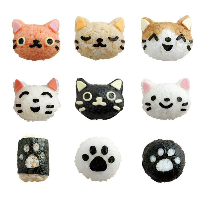Rice Ball Mold Set Cat Lovely Rice Ball Mold Sushi
