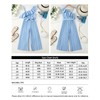 YOURUIKEY Girls' Jumpsuit Kid Ruffle Trim Halter Wide Leg Pleated