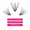 Individual Cluster for Eyelash Extension, 20D, 0.07, D-curl, 15mm, Individual
