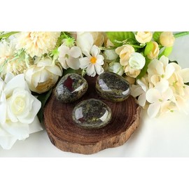 QINJIEJIE QINJIEJIE Blutstein natrliche Edelsteine Handschmeichler Gro? Stein Heilkristall Blutstein Glatter Kristalle Steine 2 Stck Trommelsteine Polierte Sorgenstein Reiki Meditation