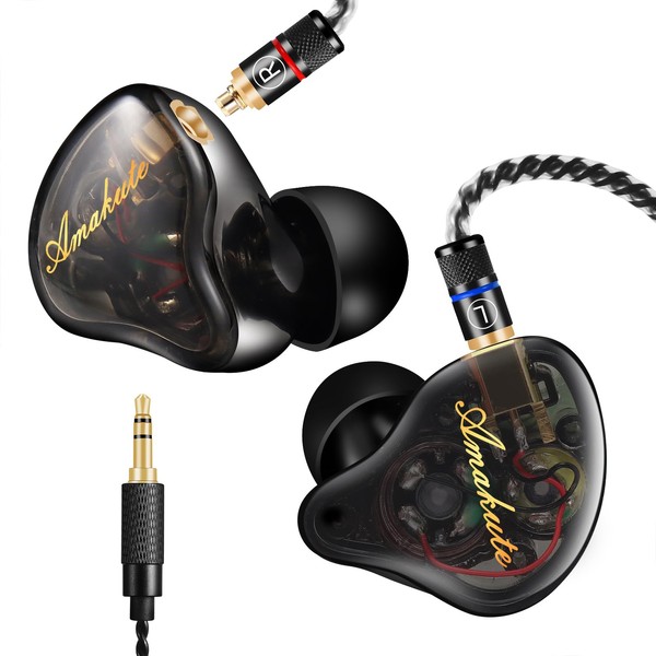DCMEKA Dual Driver IEMs for Gaming - 9.2mm+6mm HiFi in-Ear