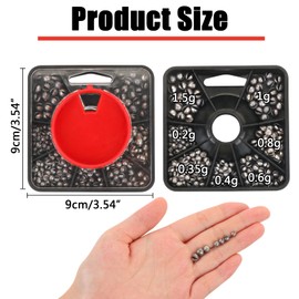 179PCS Split Shot Fishing Weights, Fishing Tackle Set with 7-Way Dispenser, Soft Metal Shot Weights for Carp and Coarse Angling, Durable Versatile Tackle Set
