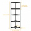 MAGCOLOR 5-Tier Kitchen Corner Shelf Rack, Free Standing Pot Rack