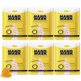 Hydrating Hand Masks, 6PCS Hand Mask Moisturizing Gloves for Men Women, Smooth Long Lasting Soft Exfoliating Hand Peeling Spa Mask Moisturizer Beauty Gift Set for Dry Cracked Rough Dull Hands（L)