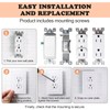 2 Pack Light Switch Cover Plate, Toggle Modern Decorative Outlet