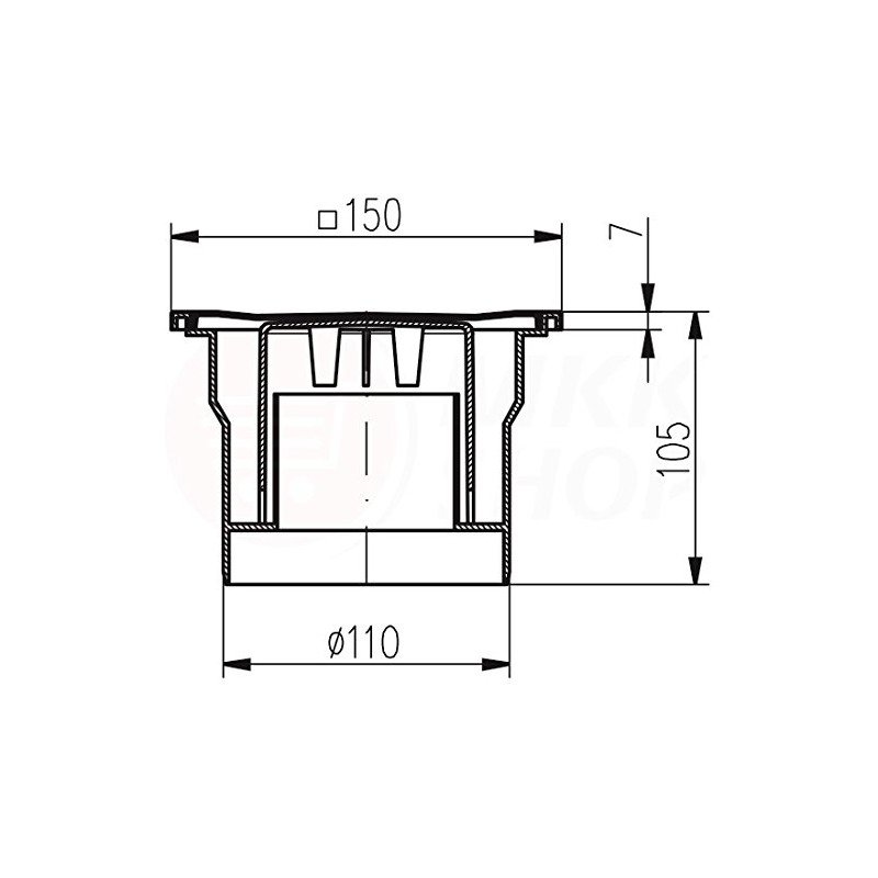 Vertical floor White Black Stainless Steel Shower Drain Bathroom Drain