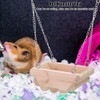GOTOTOP Hamster Swing for Cage, Wooden Small Pet Hanging Boat