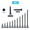 #8 x 3/4" Wood Screw 50PCS Black Phosphate Coated Stainless