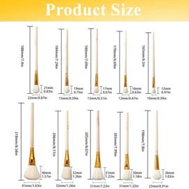 10Pcs Gilding Brush Pen Set, Gold Leaf Sweeper Paint Brush Goat Hair Brush Pen Gold Paint Brush for Gold Foil Gold Leaf Sheets Gold Flakes Art Crafts Supplies