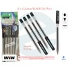 WIN BeeGel 5 x 0.5mm Fine Tip BLACK Gel Pens