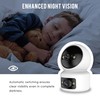 ECO-TH Dual Lens Indoor Pan/Tilt Home Smart Security Camera, 1080p