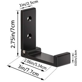 ZEYU Folding Coat Hooks, 5Pcs Wall Hooks for Hanging Coat Towel Hooks Hardware Heavy Duty Aluminum Alloy Headphone Holder No Rust Wall Mounted with Screws for Bags Fitness Equipment