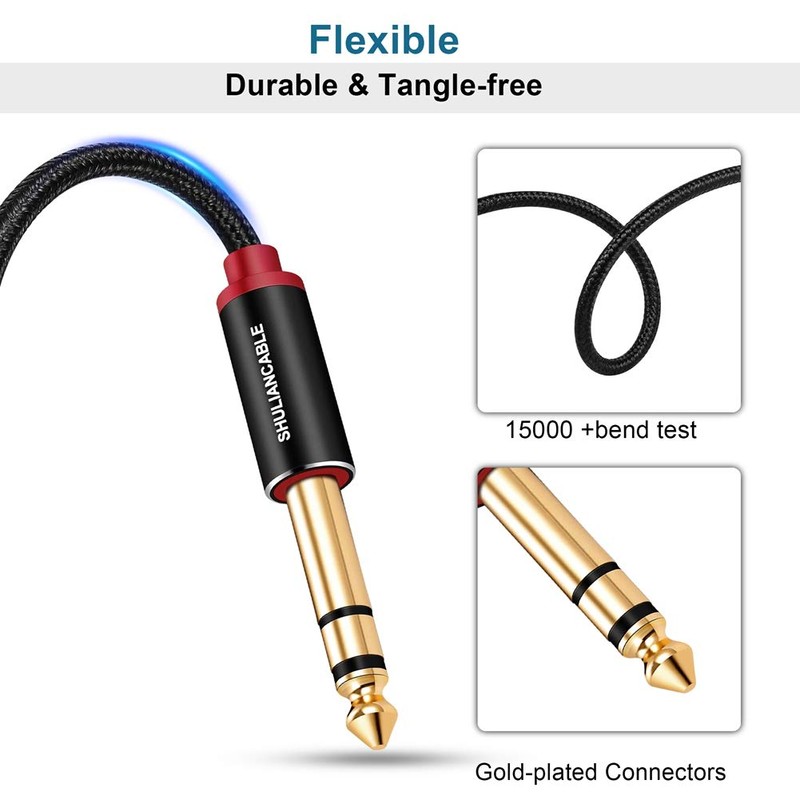 SHULIANCABLE 6.35mm Guitar Cable, Standard Plug Male to Male for