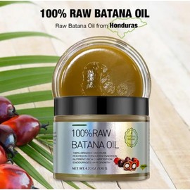 Dr. Sebi 100% Natural, Unrefined and Organic Batana Oil from Honduras for Hair Growth - Enhances Hair Thickness, Prevents Loss for Men & Women
