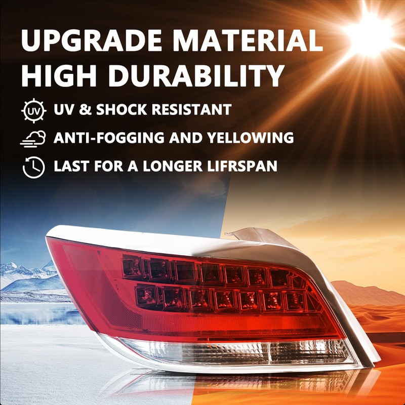 Aosky LED Taillights Assembly Compatible with Fit for 2010-2013 Buick