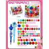 【B170】 Beads for DIY Projects: 15mm Round, Mixed Color, 30Qty