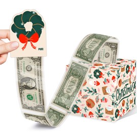 for Women Girls, Surprise Money Boxes for Cash with Pull, Fun Christmas Party Gift for Coworker Friends Family, Christmas Party Decorations(35 Pcs Transparent Bags)