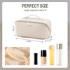 Large Capacity Travel Makeup Bag, Woven Leather Makeup Bag, Waterproof