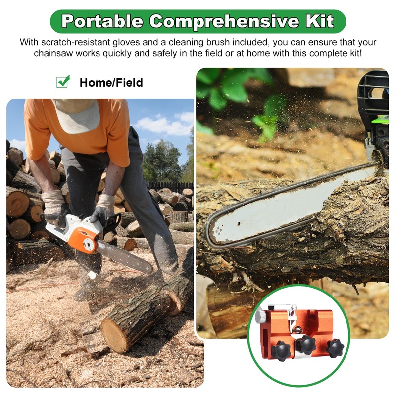 Faankiton Portable Chainsaw Sharpening Tool, Chainsaw Sharpening Kit, Chainsaw Chain