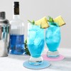 Colorful Acrylic Coasters Set - 5Pcs Round Non-Slip Table Coasters,