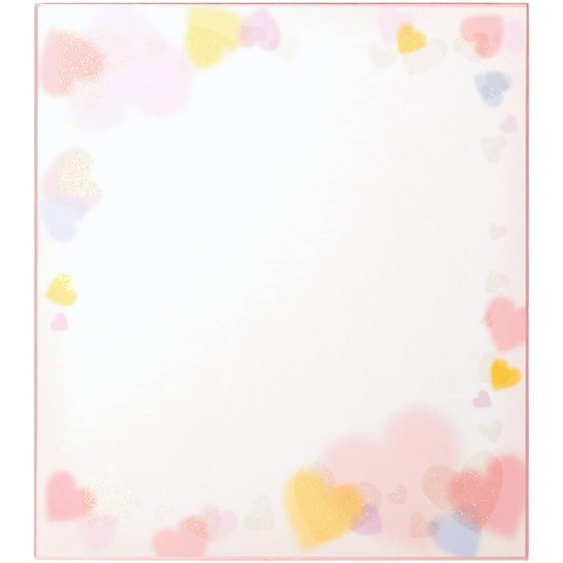 Midori 33115006 Colored Paper Glitter Heart Pattern Set of 10
