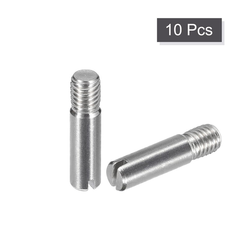 sourcing map 10Pcs M5 x 20mm Slotted Cylindrical Pin 304