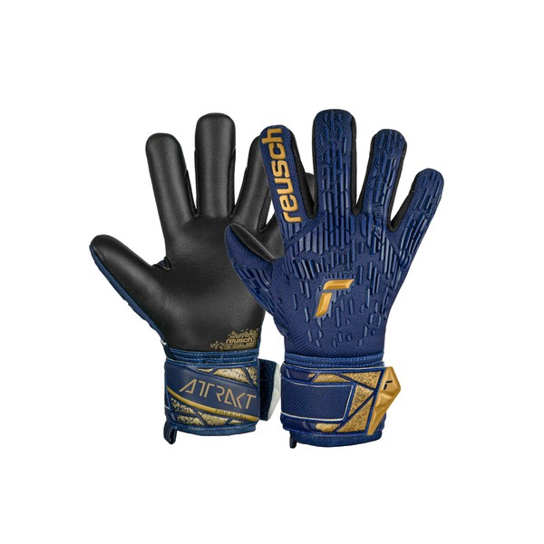 Reusch Attrakt Freegel Silver Junior Goalkeeper Gloves Size 6 Blue/Gold