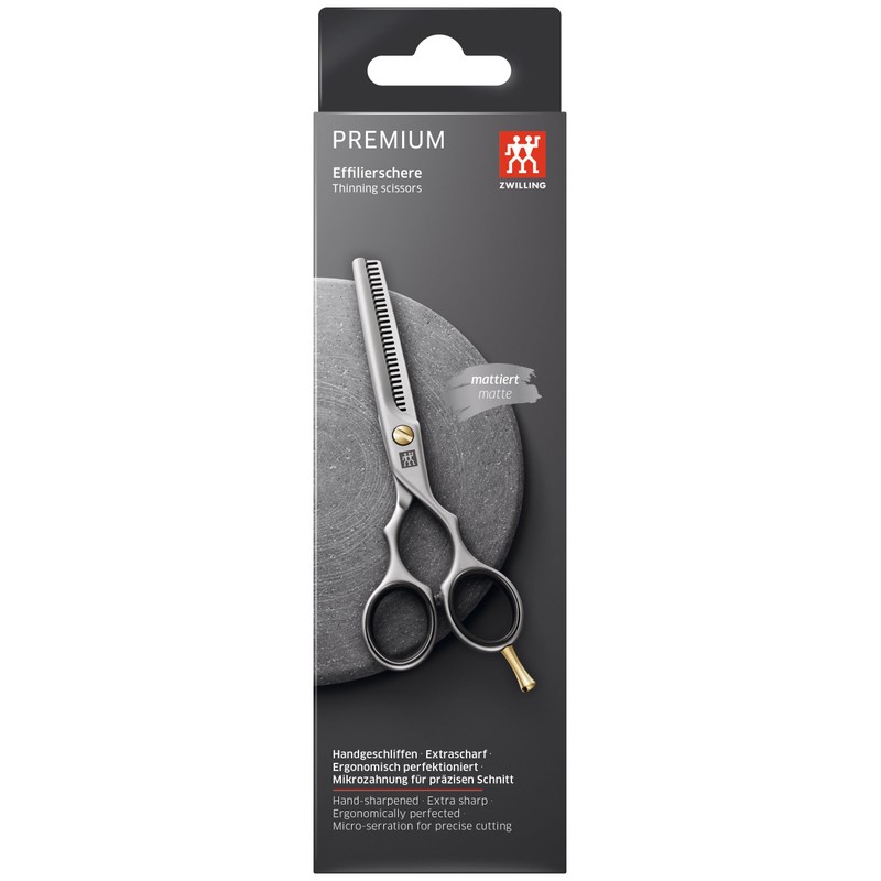 ZWILLING Effilierschere, Friseur Haarschneideschere zum Verdünnen, Premium, 140 mm