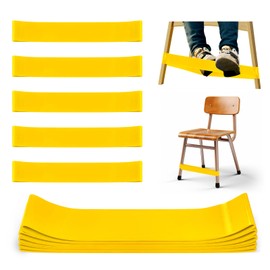 WNSIRVY 5 Pack Chair Bands for Kids with Fidgety Feet, ADHD Tools for Kids, Improve Focus & Reduce Restlessness, Chair Bands for Sensory ADHD ADD Autism - Classroom & Home Must Haves (Yellow)