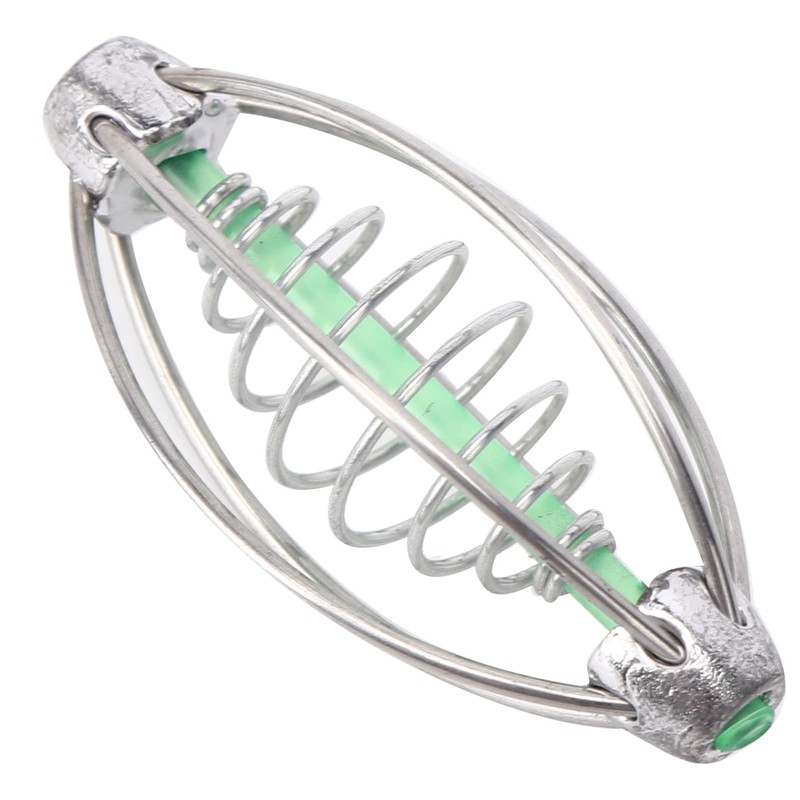 10PCS Stainless Steel Spring Fishing Feeder Bait Cage Holder Tackle