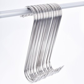 HONSHEN 7Inch Meat Hooks, 4MM Butcher Hooks Stainless Steel,S Shaped Kitchen Smoking Meat Processing Hooks for Hanging Bacon,Sausage Hunting Smoking Ribs,Drying,Grillling BBQ Market.20 Pack