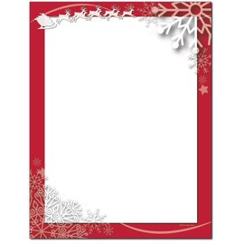 Santa Swirls Letterhead Laser & Inkjet Printer Paper (100 Pack)