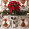 12 Pcs Christmas Poinsettia Cloth Napkins 20x20 Washable Dinner Red
