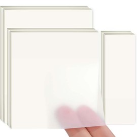 Sheets of Sticky Notes, Transparent, 400 Waterproof Clear Sticky Notes, Rewritable Transparent for School Supplies, School, Office, Home, Four Sizes