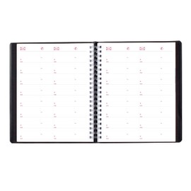 Brownline® 2026 Essential Daily Planner, Appointment Book, 12 Months, January to December, Twin-Wire Binding, 11" x 8.5", Black (CB965.BLK-26)