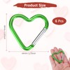 TIXIPEM Heart Shaped Snap Clip [6 Pack] - Durable Keychain