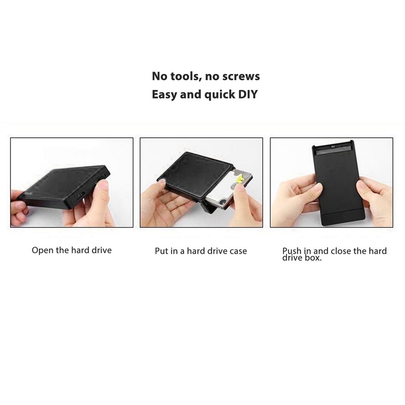 2.5in SATA to USB Hard Drive Enclosure 5Gbps Transfer Speed