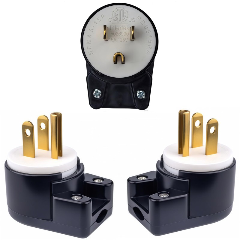 Nema 5-15P 15AMP 125Volt Male Plug,USA Canada Male DIY Rewirable