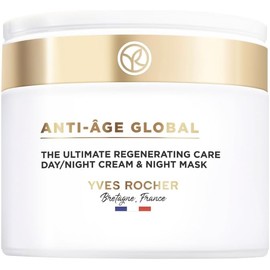 YVES ROCHER - Anti Age Global Crema Facial 3 En 1 Antiarrugas, Todo tipo de Piel, Con Ácido Hialurónico - Fórmula Vegana, 75 ml