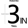 3 Inch Self Adhesive House Numbers, Black Acrylic House Address