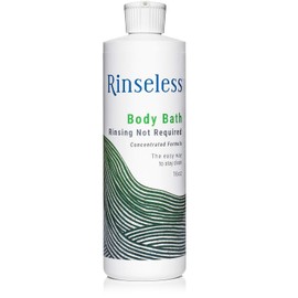RINSELESS Refreshing Rinse Free Body Wash for Elderly 16 Oz | Soothing Aloe Scent No Water Rinse Body Bath | Concentrated Waterless Soap Formula Makes 16 Sponge Baths for Adults, Bedridden, Recovery