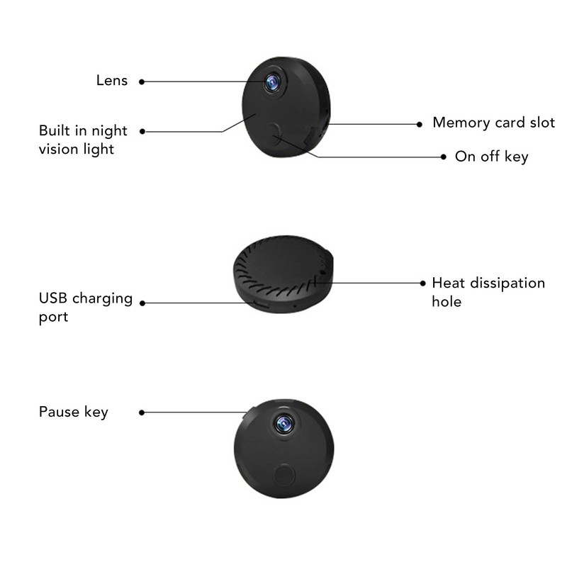 Mini Baby Security Camera 1080P Wireless Indoor Night Viewing WIFI