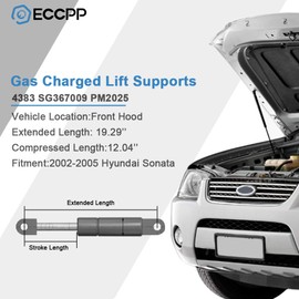 ECCPP 2pcs Front Hood Lift Supports Struts Rods Shocks for Hyundai Sonata 2002 2003 2004 2005