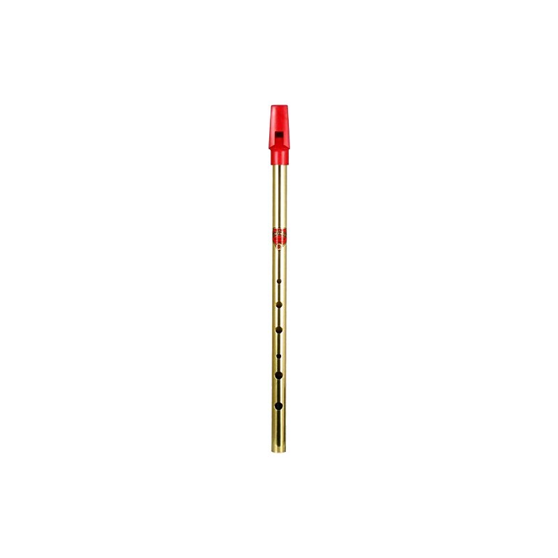 Flageolet whistle, Gold, Red (6578)