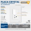 Placa Armada Cristal con 1 Apag Sencillo Y 1 contacto